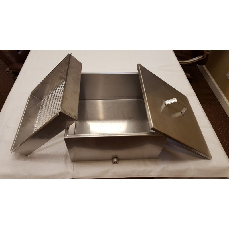Flat maple syrup filter pan 16"x16"x8" 20 ga