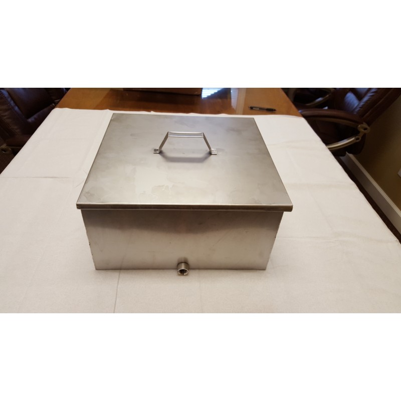 Flat maple syrup filter pan 16"x16"x8" 20 ga